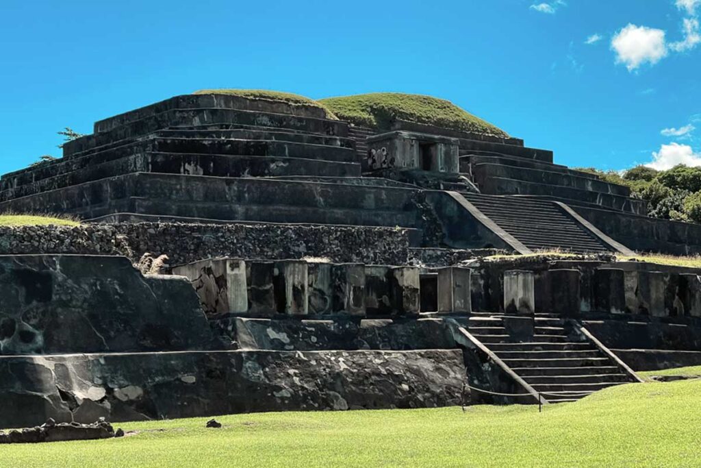 image of the tazumal ruins illustrates it as a visitor destination